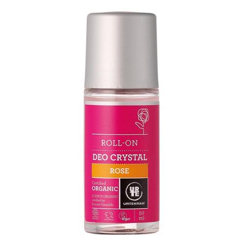 Økologisk Deo Crystal Roll On Rose - 50 ml fra Urtekram