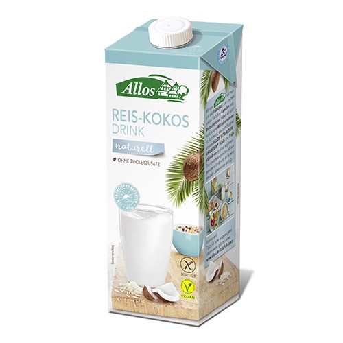 Økologisk Ris Kokosdrik 1 Liter fra Allos - Mælkefri Drik