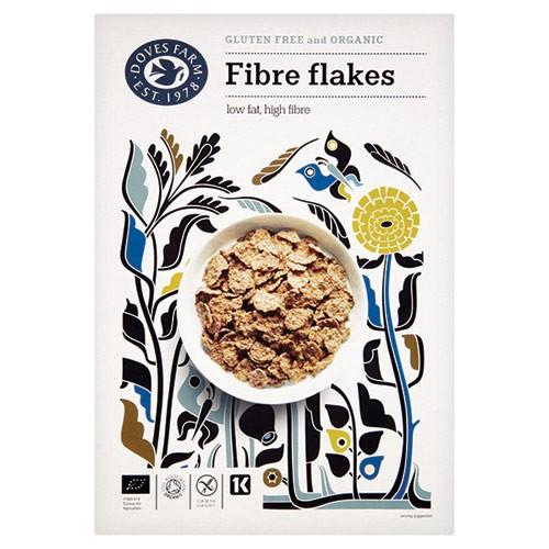 Glutenfri økologiske Fibre Flakes fra Doves - 300 g