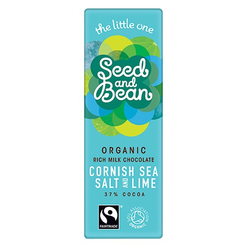 Økologisk Mælkechokolade 37% med Havsalt & Lime - 25g