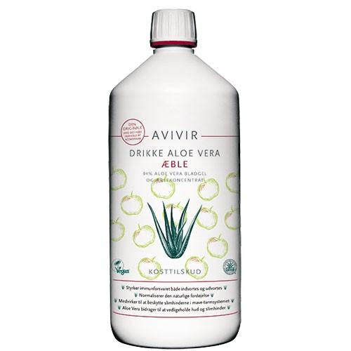 Aloe Vera Drik med Æbler 95 % - 1 L fra Avivir