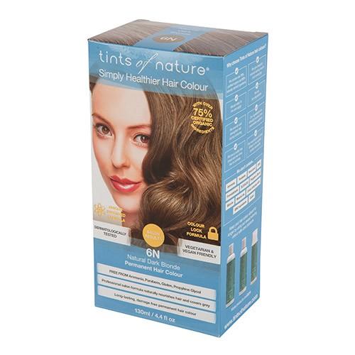 Hårfarve 6n Mørk Blond 120 Ml - Økologisk Skønhed
