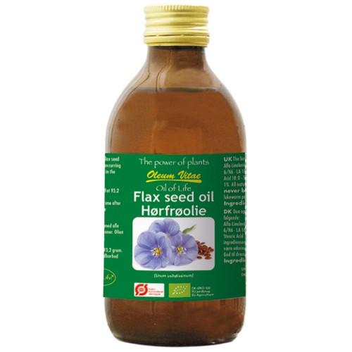 Ren Økologisk Hørfrø i Glasflaske - 250 Ml fra Oil Of Life
