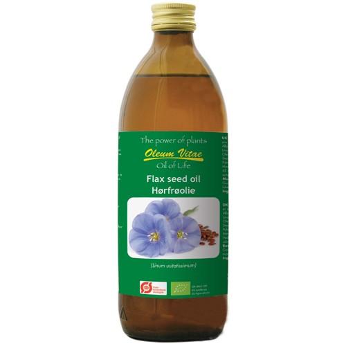 Ren Økologisk Hørfrø i Glasflaske - 500 ml fra Oil Of Life