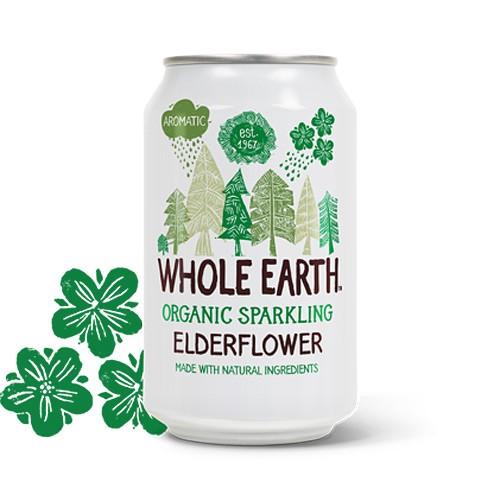 Økologisk Hyldeblomst Soda i Dåse - 330 ml fra Whole Earth