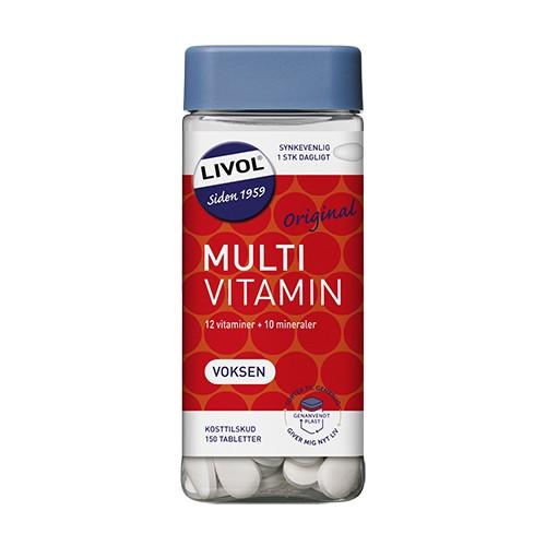 Multi Vitamin Total til Voksne - 150 Tabletter fra Livol