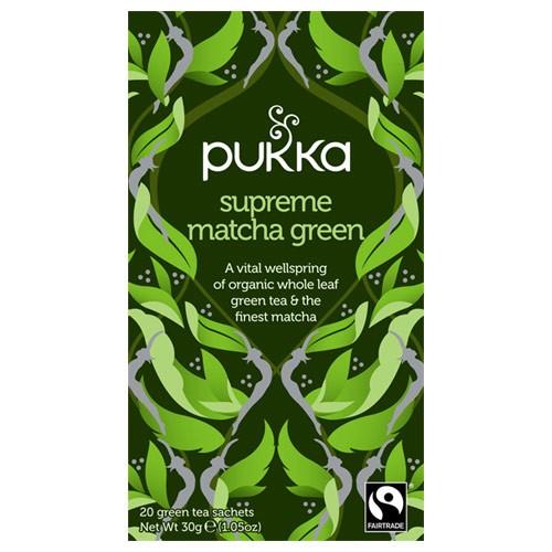 Økologisk Supreme Green Matcha Te - 20 Breve fra Pukka