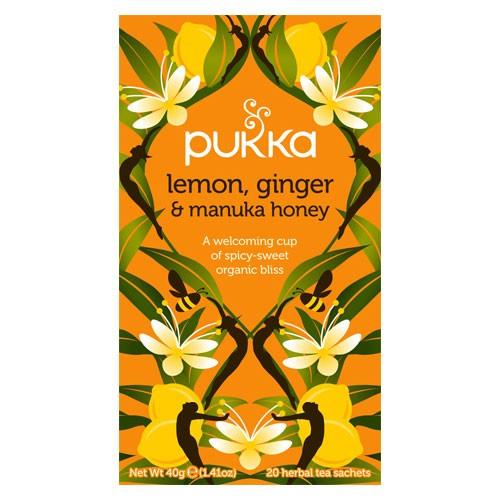 Økologisk te med citron, ingefær og manukahonning - 20 breve