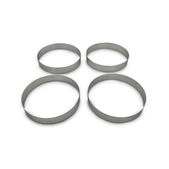 Perforeret Tærtering, 12 cm, 4 stk. - Perfekt til bagning!