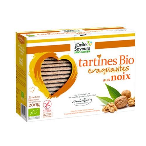 Glutenfri Økologisk Knækbrød med Valnød - 200 Gram