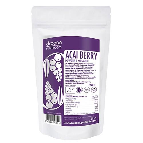 Økologisk Acai Bær Pulver 75 Gram - Dragon Superfoods