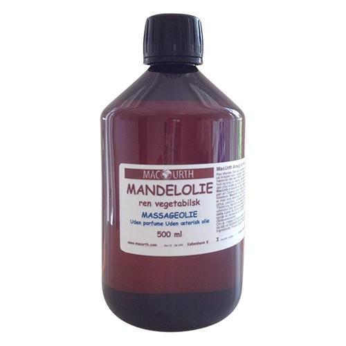 Mandelolie 500 ml fra Macurth – Økologisk Hudpleje