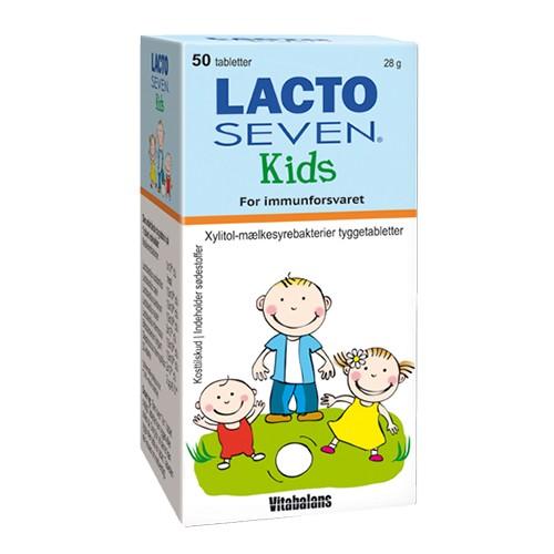 Lacto Seven Kids - 50 Tabletter med Mælkesyrebakterier