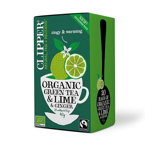 Økologisk Grøn Te med Lime & Ingefær - 40 Gram