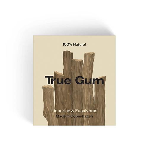 Lakrids & Eucalyptus 20 Gram fra True Gum - Økologisk Snack