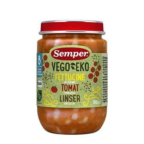 Økologisk Babymos Fettucine med Tomat & Linser, 190g
