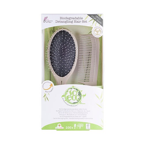 So Eco Hårbørste Sæt til Detangling - Økologisk Pleje