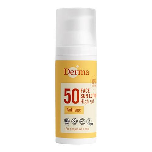 Ansigtssolcreme SPF 50 - 50 ml fra Derma