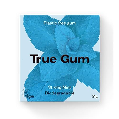 True Gum Tyggegummi Strong Mint 21 Gram - Frisk Smag