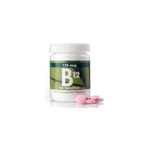 B12 125 Mcg - 90 Tabletter fra Dansk Farmaceutisk Industri