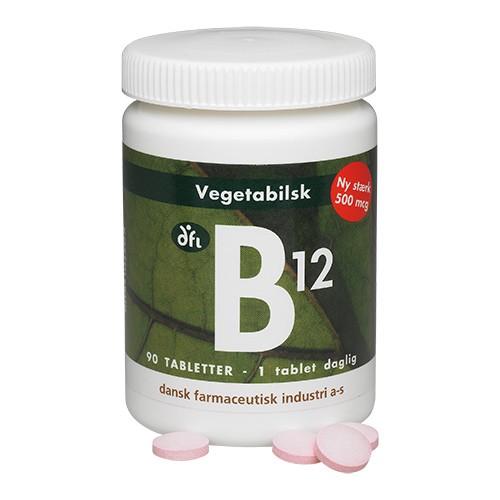 B12 Vitamin 500 Mcg - 90 Kapsler fra Dansk Farmaceutisk Industri