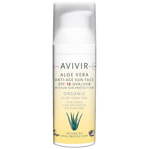 Aloe Vera Anti Age Solcreme til Ansigt SPF 15 - 50 ml