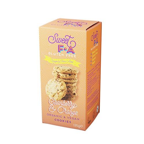 Økologiske Tranebær & Appelsin Cookies fra Island Bakery 125g