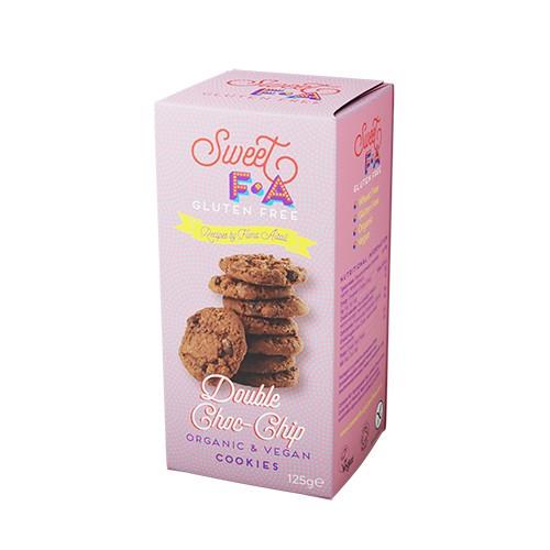Økologiske Double Chocolate Chip Cookies - 125 Gram