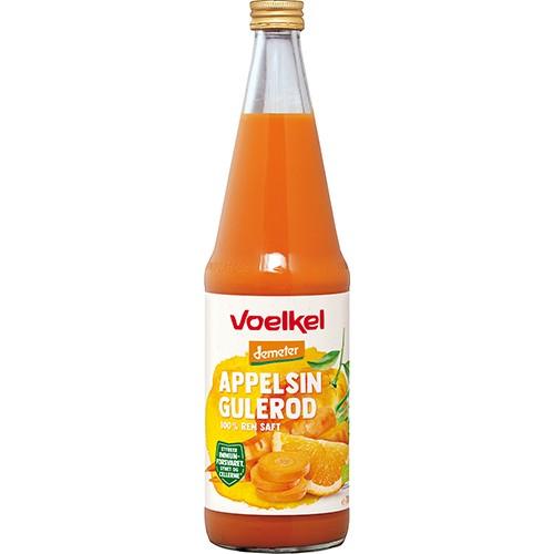 Økologisk Appelsin- og Gulerodssaft, 70 cl fra Voelkel