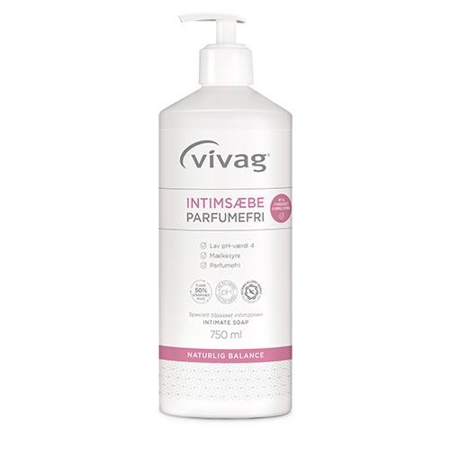 Parfumefri Intimsæbe 750 ml fra Vivag - Økologisk Pleje