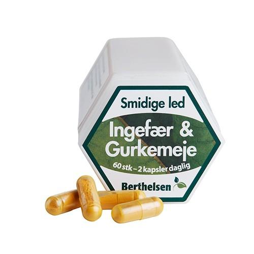 Ingefær & Gurkemeje Kapsler - 60 stk. fra Berthelsen