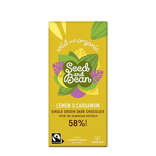 Økologisk Mørk Chokolade 58% med Citron - 75 Gram