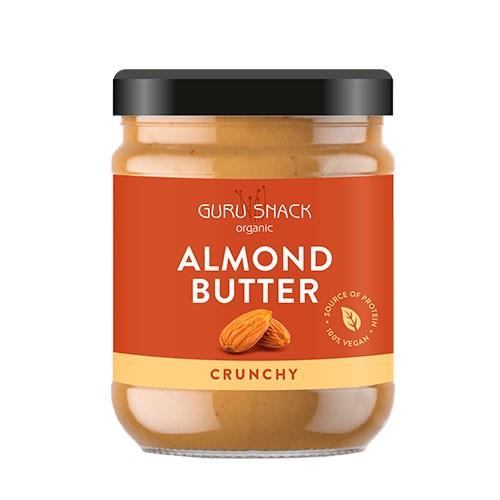 Økologisk Almond Butter Crunchy 250g fra Guru Snack