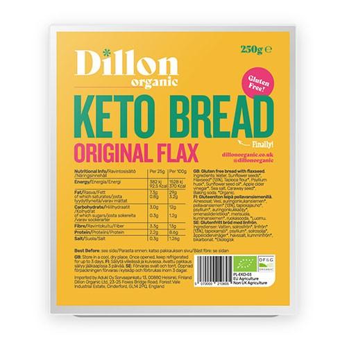 Økologisk Ketobrød med Hørfrø - 250 Gram fra Dillon Organic