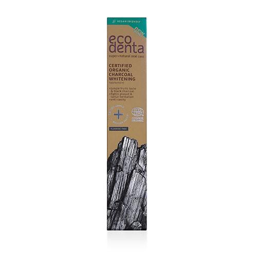 Tandpasta med Sort Kul til Hvidere Tænder - 75 ml