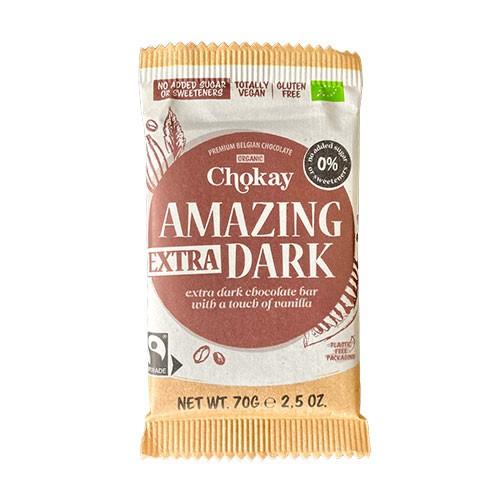 Chokay Bar Amazing Extra Dark Økologisk 70g - Kvalitet!