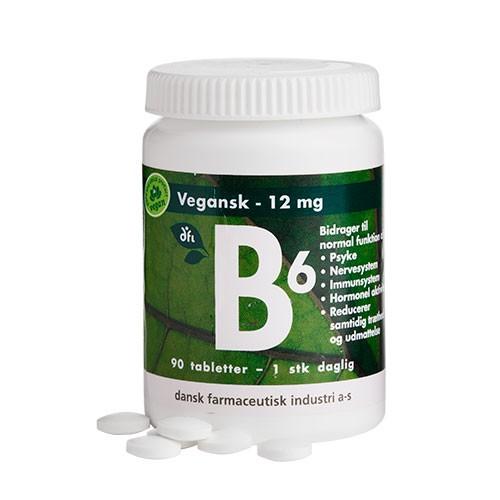 B6 12mg Vegansk - 90 Tabletter fra Dfi Serien