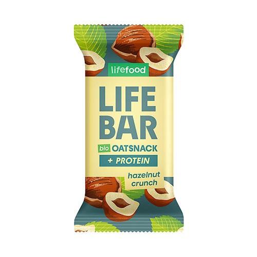 Lifebar Havre Snack Protein - Hasselnød Crunch Økologisk 40g