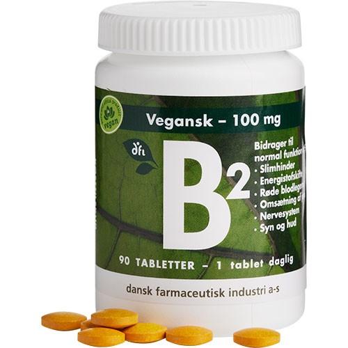 B2 100 Mg - 90 Tabletter fra Grønne Dfi Vitaminer