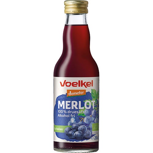 Merlot Økologisk Druesaft Demeter 200 Ml fra Voelkel