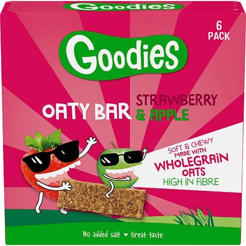 Oaty Bar Jordbær & Æble 6p - Økologisk Snack 138g