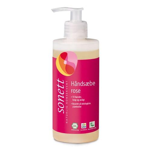 Håndsæbe med Rose 300 ml fra Sonett - Økologisk Pleje