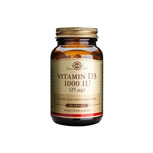 D Vitamin 25 Mcg Softgels - 100 Kap fra Solgar