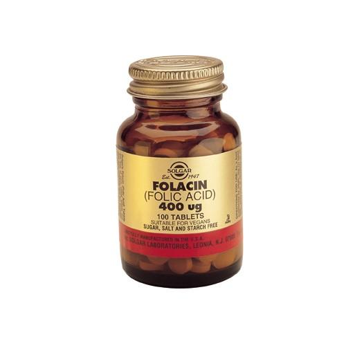 Folinsyre 400 Mcg (folacin) - 100 Tabletter fra Solgar
