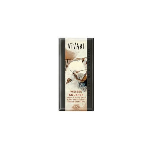 Økologisk Hvid Chokolade med Crisp - 100 Gram fra Vivani