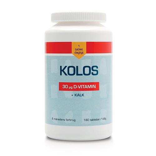 Kolos D Vitamin 30 Mcg - 180 Tabletter til Sundhed