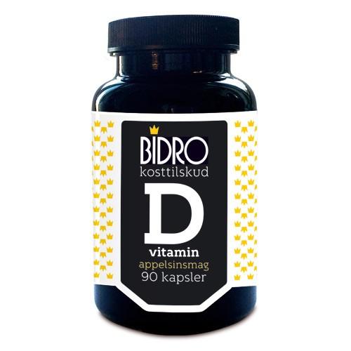 D-vitamin 38 µg med appelsinsmag - 90 kapsler fra Bidro