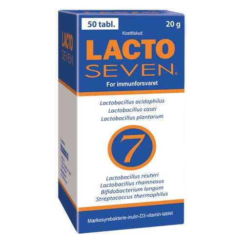 Lactoseven 50 Tab - Mælkesyrebakterier fra Vitabalans