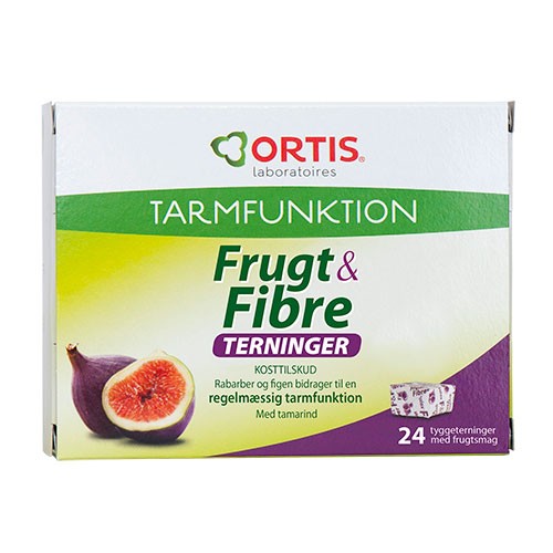 Frugt & Fibre Tyggeterninger - 24 Styk fra Ortis
