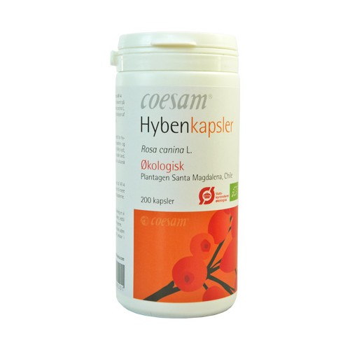 Økologisk Hybenpulver 200 Kapsler - Sundhedstilskud